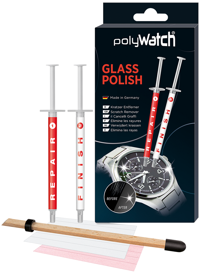 Polywatch Poly Watch Plastic Crystal Glass Polish & Scratch Remover Repair  Tool Set with Cloth